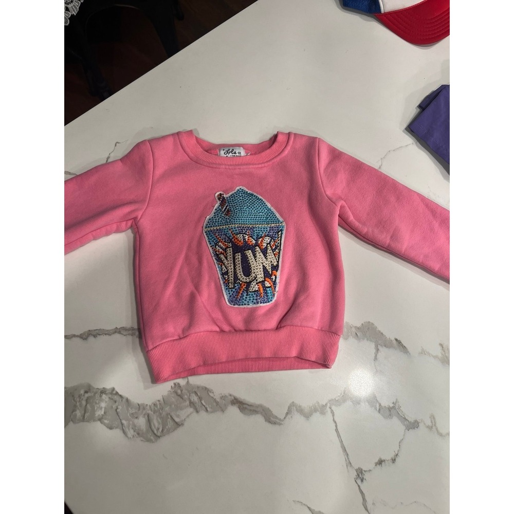 Lola & the boys yum Sweatshirt girls size 2